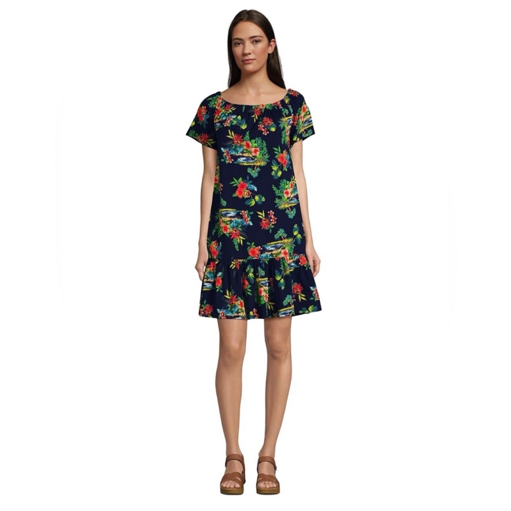 Lands’ End Sz S Off the Shoulder Dress